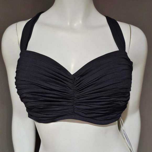 Bleu Rod Beattie Shirred Underwire D-Cup Bikini Top - Picture 2 of 10